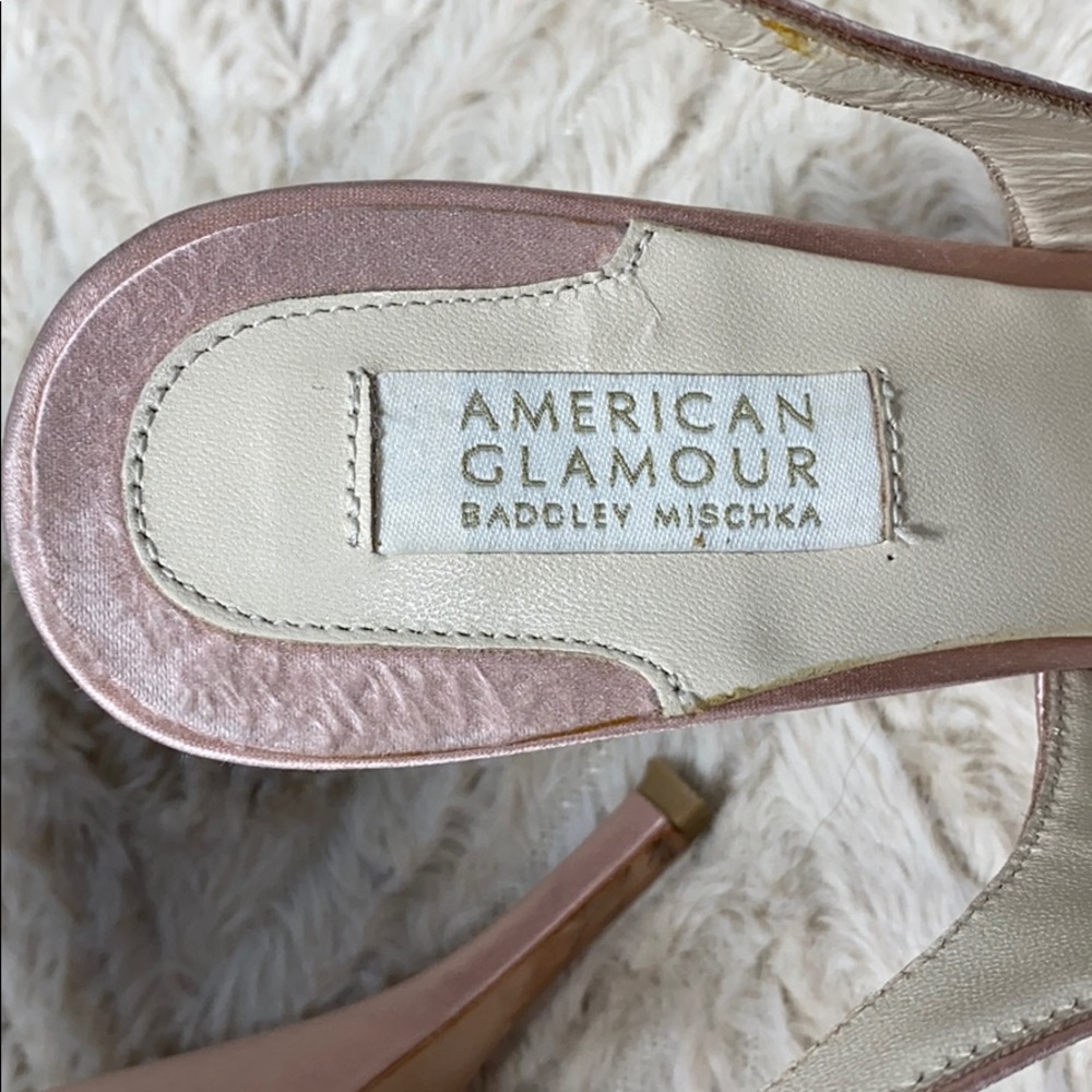 American Glamour Badgley Mischka Pink Heels Size 7 - Picture 13 of 13